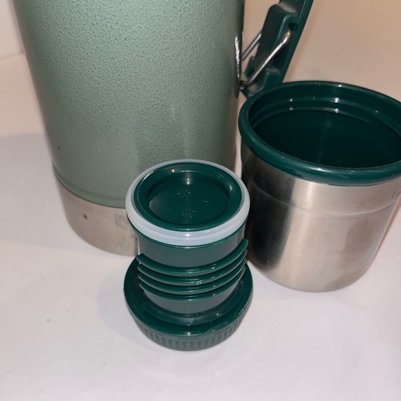 Stanley Thermos Green Steel 1.1 Qt Built For Life Rare Great - Picture 7 of 11